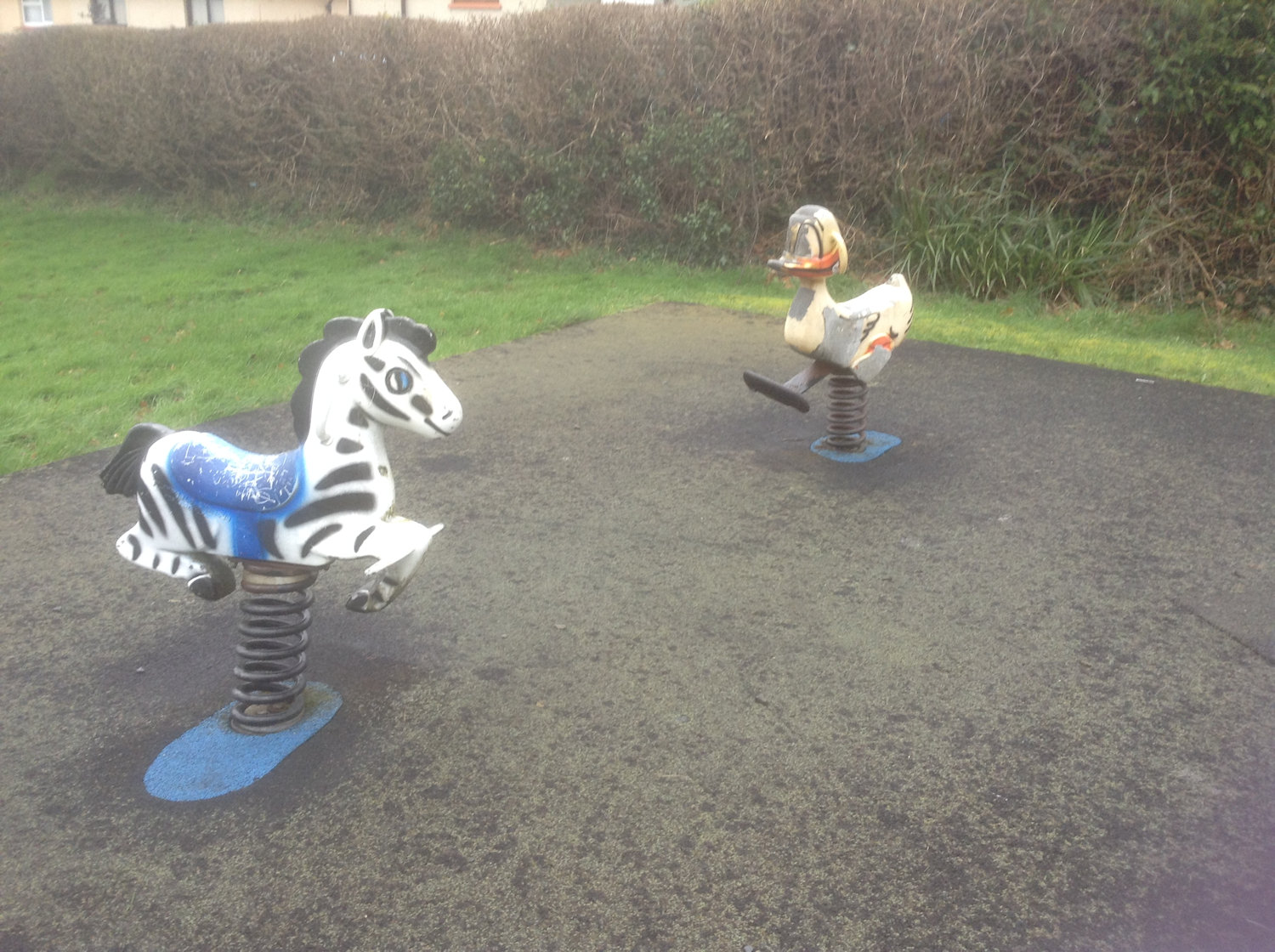 Llanybydder Park Horse and Duck Bouncers
